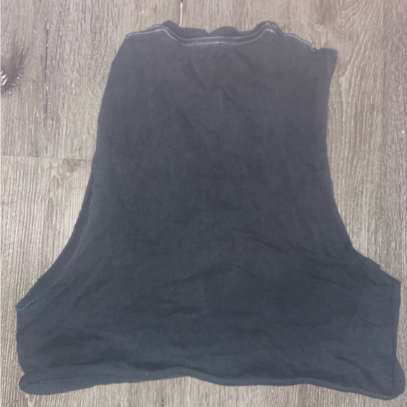 Womens S/M ZZ-Top stonewashed, gray sleeveless crop top - Picture 5 of 5
